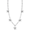 Sphera Milano Cubic Zirconia Butterfly Necklace In Silver
