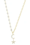 Sphera Milano Cubic Zirconia Celestial Pendant Necklace In Gold