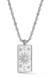 Sphera Milano Cubic Zirconia Celestial Pendant Necklace In Silver