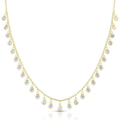 Sphera Milano Cubic Zirconia Charm Necklace In Gold