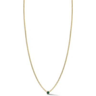 Sphera Milano Cubic Zirconia Curb Chain Necklace In Gold