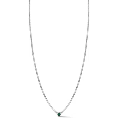 Sphera Milano Cubic Zirconia Curb Chain Necklace In Metallic
