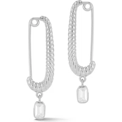Sphera Milano Cubic Zirconia Drop Earrings In Silver