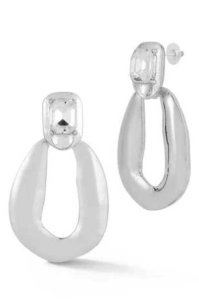 Sphera Milano Cubic Zirconia Drop Earrings In Silver