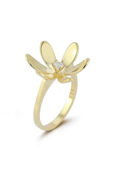 Sphera Milano Cubic Zirconia Floral Ring In Gold