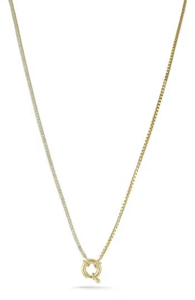 Sphera Milano Cubic Zirconia Half Tennis Necklace In Gold
