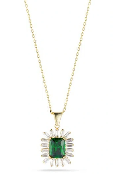 Sphera Milano Cubic Zirconia Halo Pendant Necklace In Gold