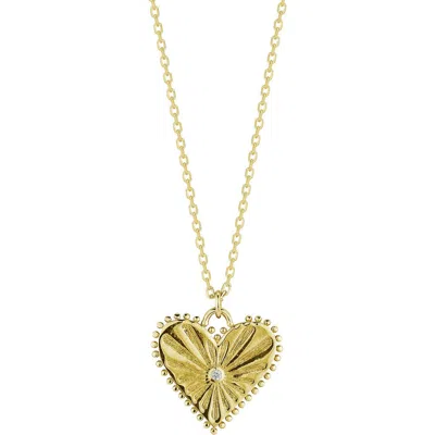 Sphera Milano Cubic Zirconia Heart Pendant Necklace In Gold