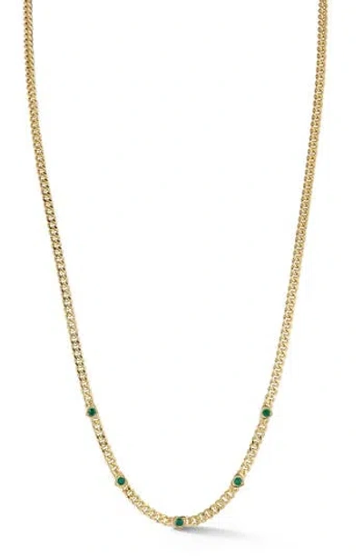 Sphera Milano Cubic Zirconia Heart Station Chain Necklace In Gold