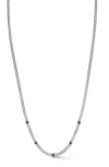 Sphera Milano Cubic Zirconia Heart Station Chain Necklace In Silver
