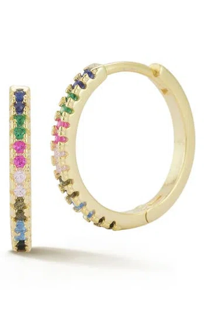 Sphera Milano Cubic Zirconia Hoop Earrings In Orange