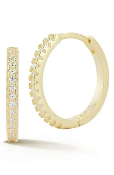 Sphera Milano Cubic Zirconia Hoop Earrings In Red