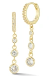 Sphera Milano Cubic Zirconia Hoop Earrings In Gold