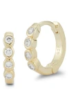 Sphera Milano Cubic Zirconia Huggie Hoop Earrings In Gold