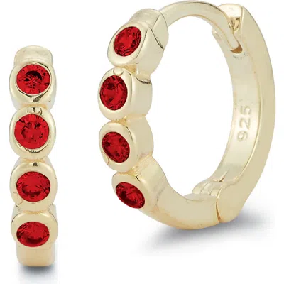 Sphera Milano Cubic Zirconia Huggie Hoop Earrings In Gold