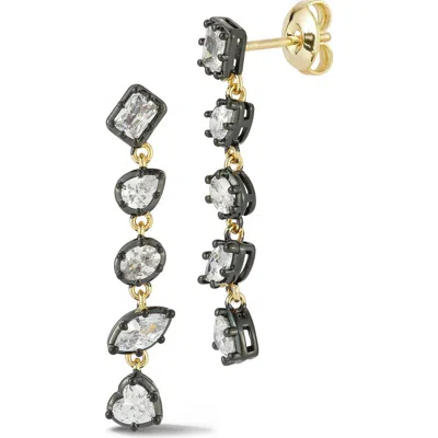 Sphera Milano Cubic Zirconia Linear Drop Earrings In Gold