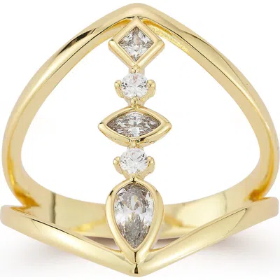 Sphera Milano Cubic Zirconia Open Band Ring In Gold