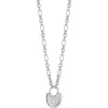 Sphera Milano Cubic Zirconia Padlock Pendant Necklace In Silver