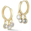 Sphera Milano Cubic Zirconia Shaker Drop Huggie Hoop Earrings In Gold