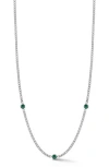 Sphera Milano Cubic Zirconia Station Chain Necklace In Silver