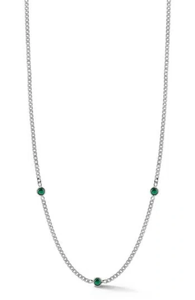 Sphera Milano Cubic Zirconia Station Chain Necklace In Metallic