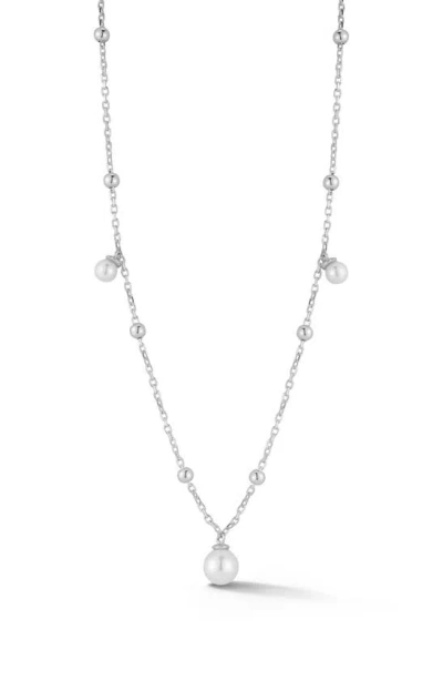 Sphera Milano Cultured Freshwater Pearl Necklace In Silver
