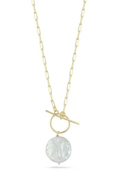Sphera Milano Cultured Pearl Pendant Necklace In Gold