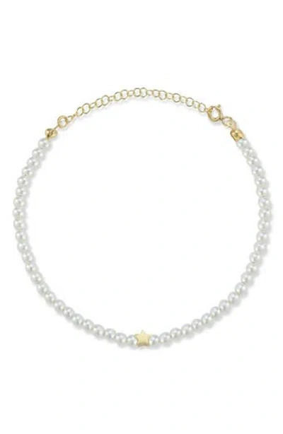 Sphera Milano Cultured Pearl Star Charm Bracelet In White