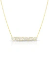 Sphera Milano Cz Bar Necklace In Gold