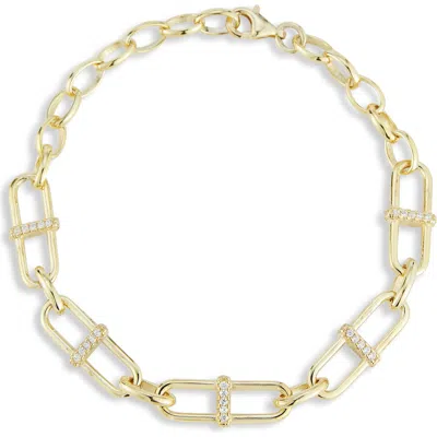 Sphera Milano Cz Chain Bracelet In Gold
