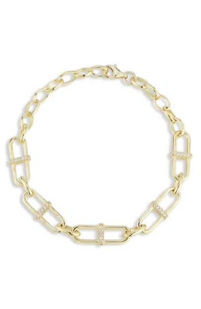 Sphera Milano Cz Chain Bracelet In Gold