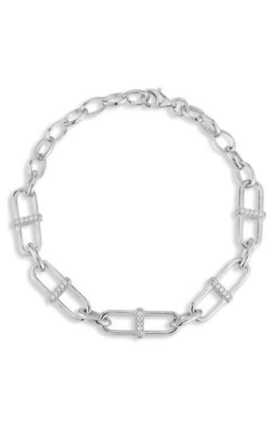 Sphera Milano Cz Chain Bracelet In Silver