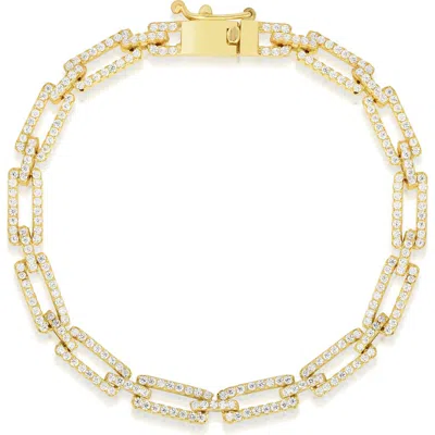 Sphera Milano Cz Chain Link Bracelet In Gold