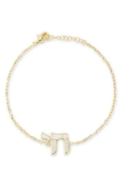 Sphera Milano Cz Charm Chain Bracelet In Gold