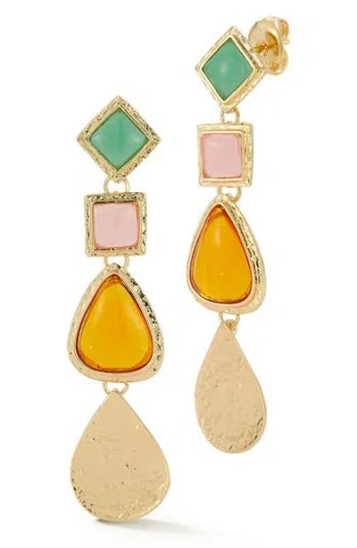 Sphera Milano Cz Drop Earrings In Gold