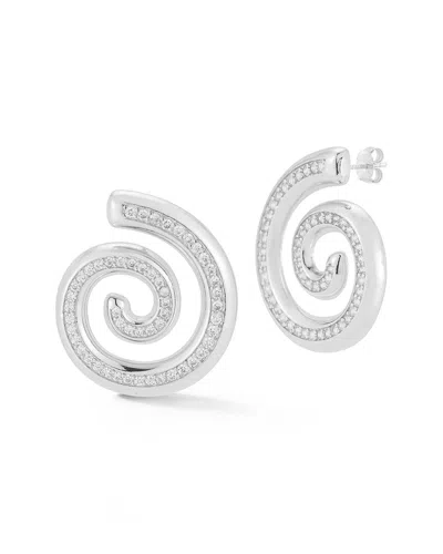 Sphera Milano Cz Earrings In Brown