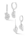 Sphera Milano Cz Earrings In Brown