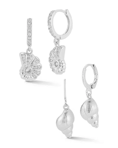 Sphera Milano Cz Earrings In Brown