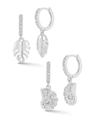 Sphera Milano Cz Earrings In Brown
