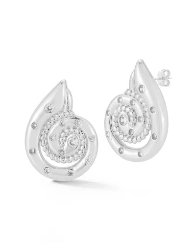 Sphera Milano Cz Earrings In Brown