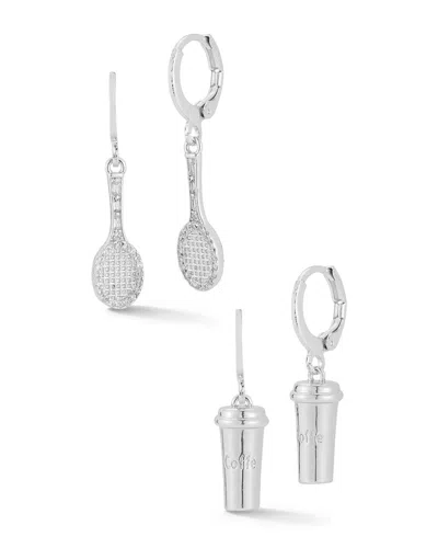 Sphera Milano Cz Earrings In Metallic