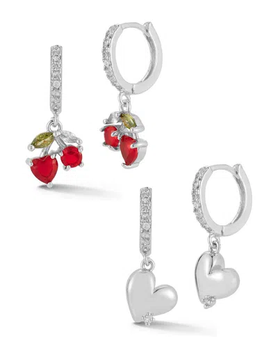 Sphera Milano Cz Earrings In Metallic