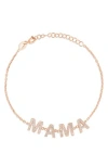 Sphera Milano Cz Mama Chain Bracelet In Rose Gold