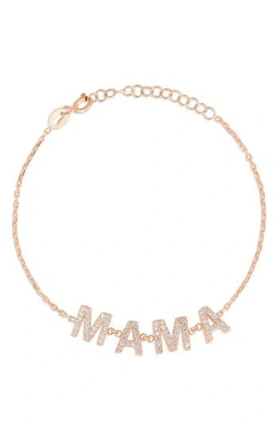 Sphera Milano Cz Mama Chain Bracelet In Rose Gold