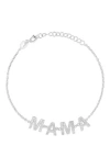 Sphera Milano Cz Mama Chain Bracelet In Silver