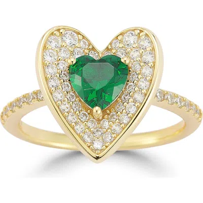 SPHERA MILANO SPHERA MILANO CZ PAVÉ DOUBLE HEART RING