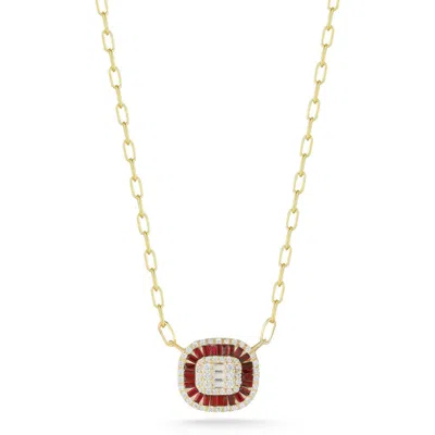 Sphera Milano Cz Pendant Necklace In Gold