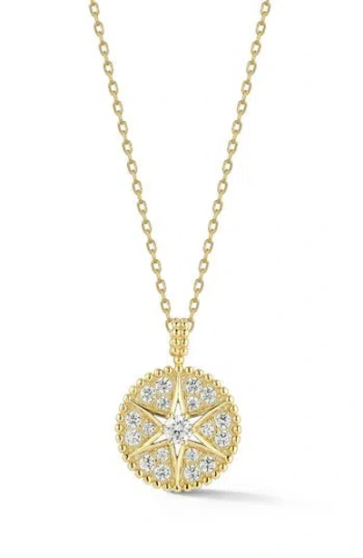 Sphera Milano Cz Star Pendant Necklace In Gold
