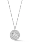 Sphera Milano Cz Star Pendant Necklace In Silver