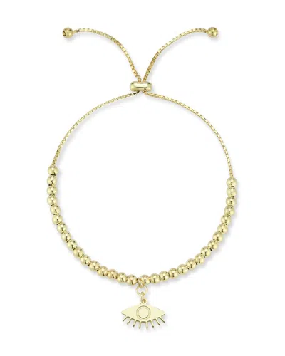 Sphera Milano 14k Over Silver Beaded Eye Adjustable Bracelet
